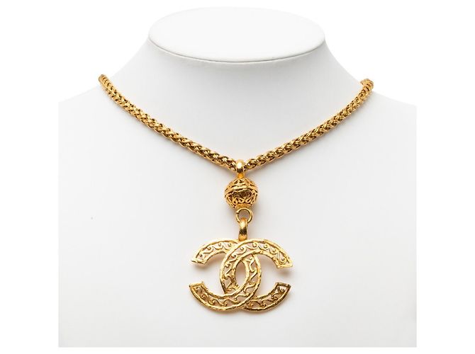 Collana a catena Chanel Vintage Coco Mark D'oro - vista 6