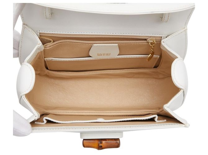 Borsa Gucci Bamboo 1947 Bianco - vista 12