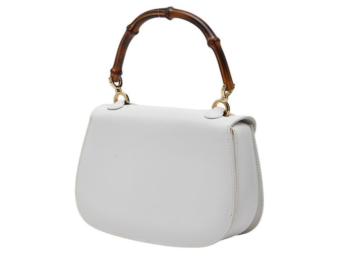 Borsa Gucci Bamboo 1947 Bianco - vista 2