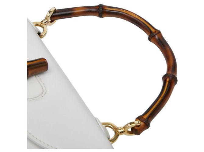 Borsa Gucci Bamboo 1947 Bianco - vista 9