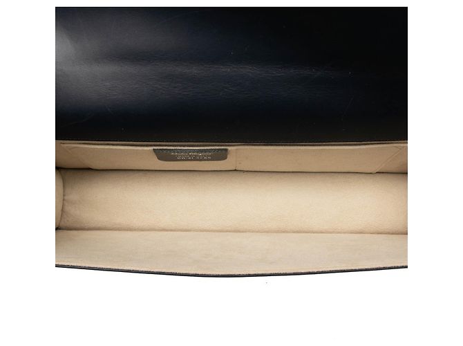 Borsa a tracolla con catena Salvatore Ferragamo in pelle blu navy - vista 4