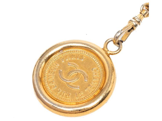 Cintura con catena logo vintage Chanel D'oro - vista 2