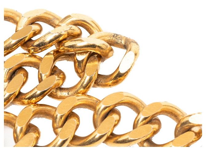 Cintura con catena logo vintage Chanel D'oro - vista 3