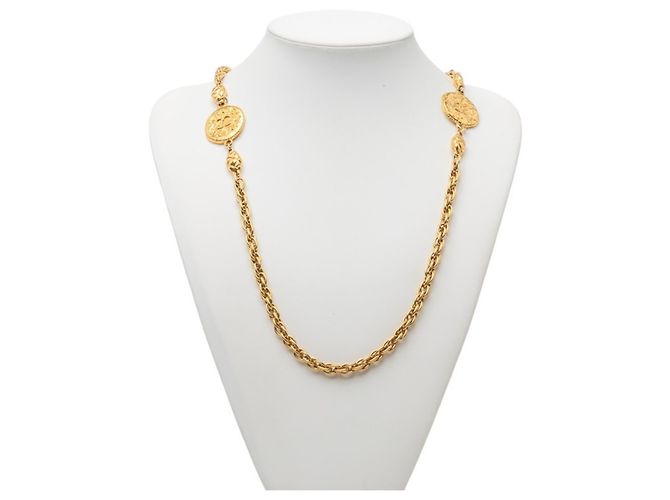 Timeless Collana a catena Chanel Vintage Matelassé Coco Mark D'oro - vista 6