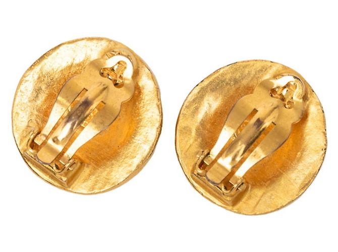 Timeless Orecchini a clip Chanel Vintage Coco Mark D'oro - vista 2