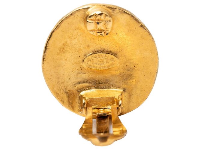 Timeless Orecchini a clip Chanel Vintage Coco Mark D'oro - vista 3