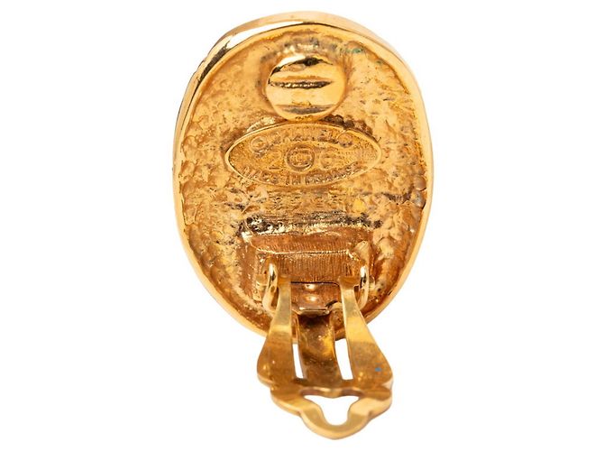 Timeless Orecchini a clip Chanel Vintage Coco Mark D'oro - vista 3