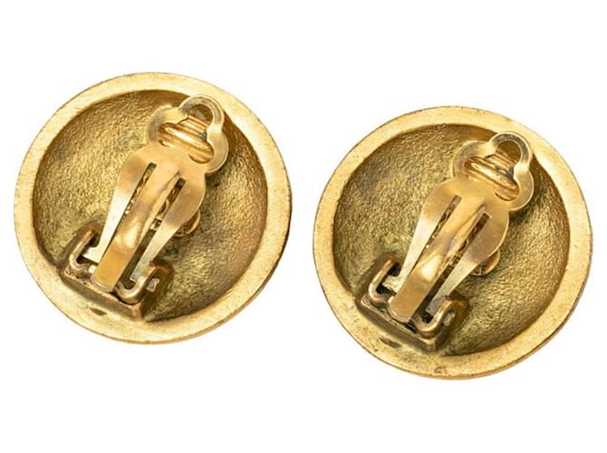 Orecchini a clip Chanel Vintage Coco Mark D'oro - vista 2
