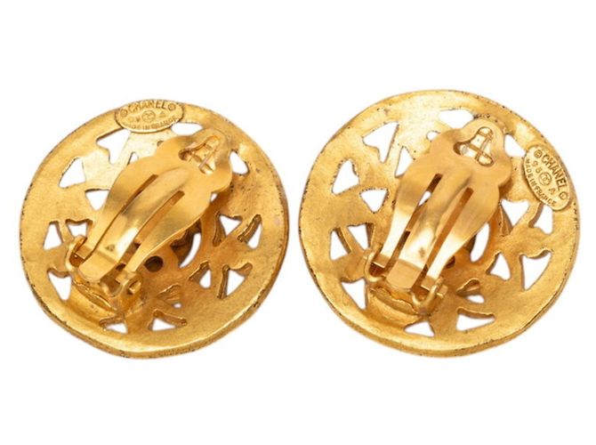 Orecchini a clip Chanel Vintage Coco Mark D'oro - vista 2