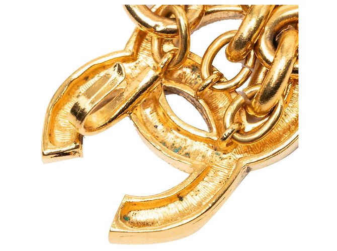 Chanel Vintage Coco Mark Triple Chain Gürtel Golden - Ansicht 3