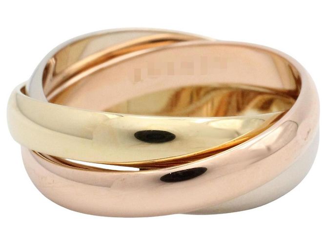 Anello Cartier Trinity in oro giallo bianco e rosa Argento D'oro - vista 2