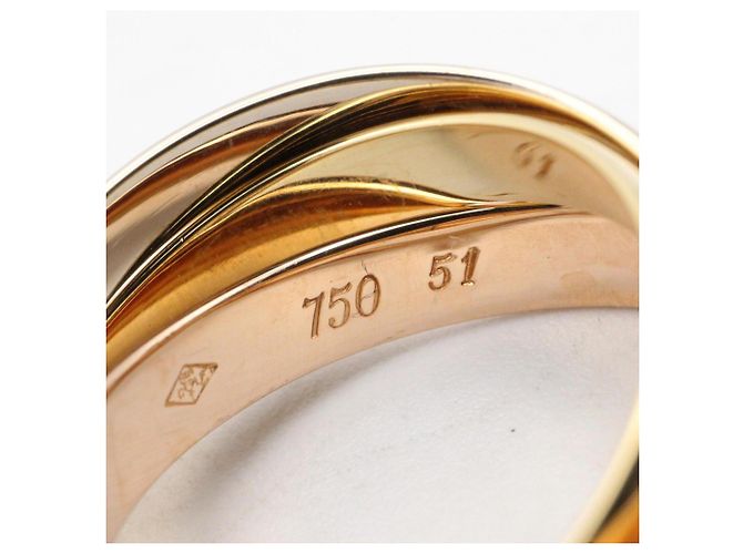 Anello Cartier Trinity in oro giallo bianco e rosa Argento D'oro - vista 3