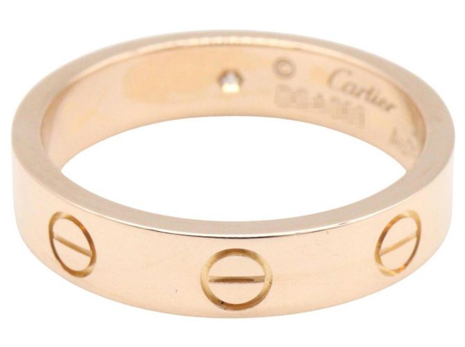 Anello Mini Love di Cartier in oro rosa D'oro - vista 3