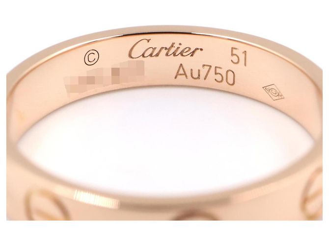 Anello Mini Love di Cartier in oro rosa 18K D'oro - vista 3