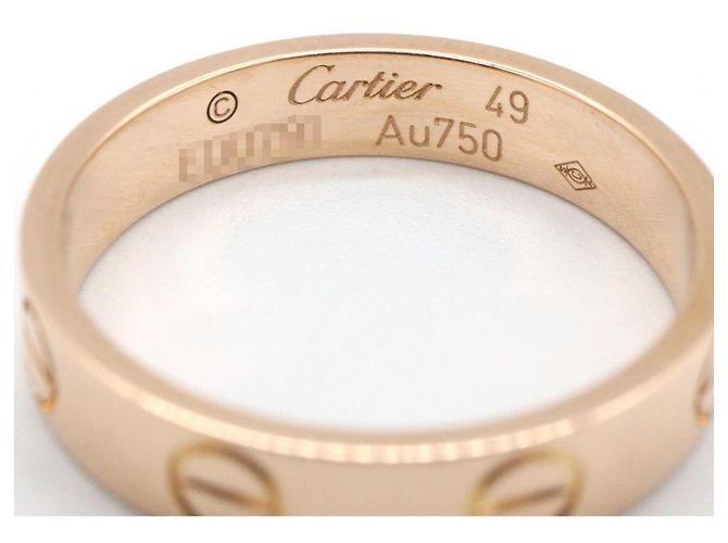 Anello Mini Love di Cartier in oro rosa 18K D'oro - vista 3