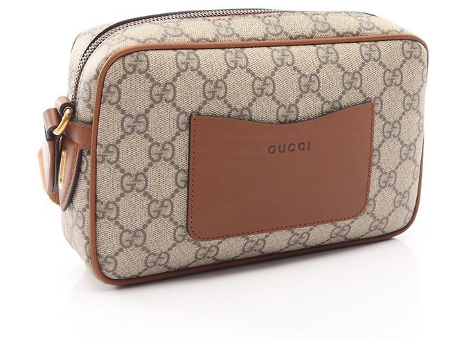 Borsa a mano/Borsa a tracolla Gucci GG Emblem Marrone Beige - vista 2