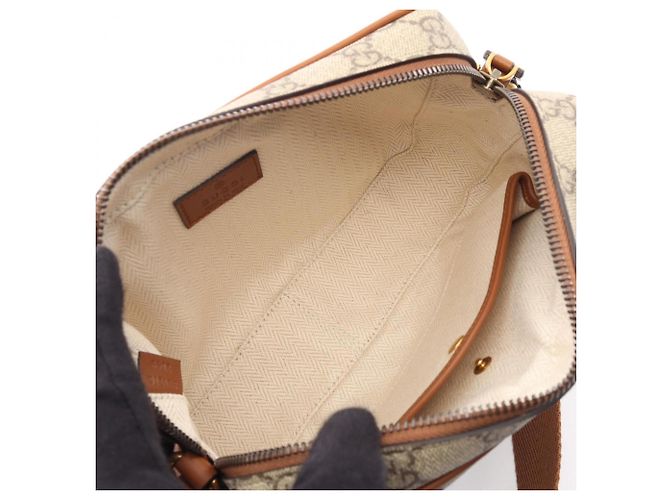 Borsa a mano/Borsa a tracolla Gucci GG Emblem Marrone Beige - vista 3