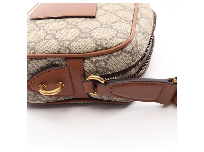 Borsa a mano/Borsa a tracolla Gucci GG Emblem Marrone Beige - vista 5