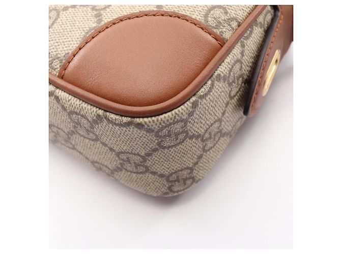 Borsa a mano/Borsa a tracolla Gucci GG Emblem Marrone Beige - vista 7