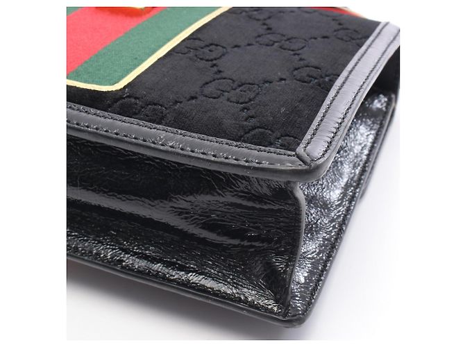 Borsa a tracolla 2 vie Gucci Sylvie Sherry Line GG Pattern Nero Multicolore - vista 9