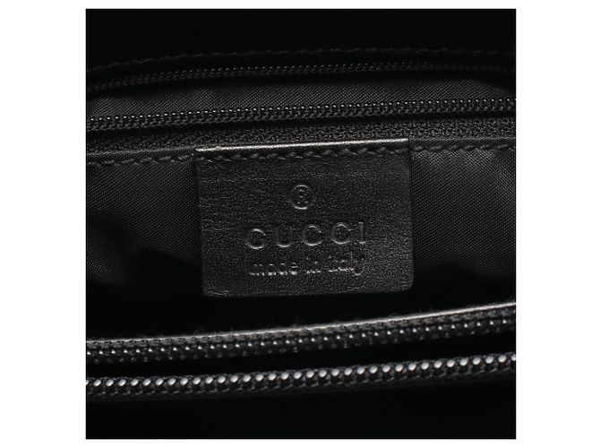 Borsa Tote Gucci in pelle nera e nylon Nero - vista 4