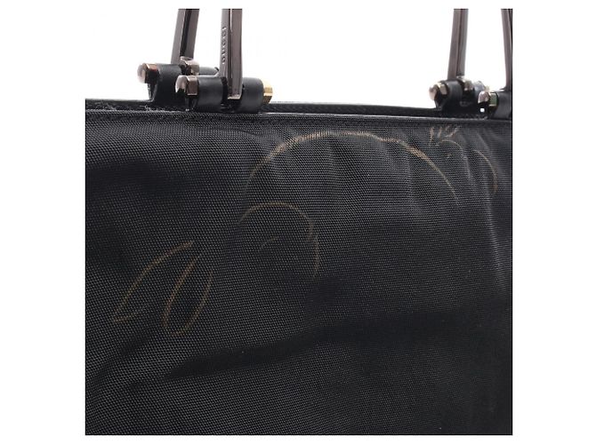 Borsa Tote Gucci in pelle nera e nylon Nero - vista 9