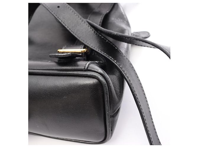 Zaino/Borsa Gucci Bamboo in pelle nera Nero - vista 10