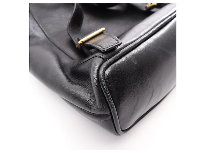 Zaino/Borsa Gucci Bamboo in pelle nera Nero - vista 11