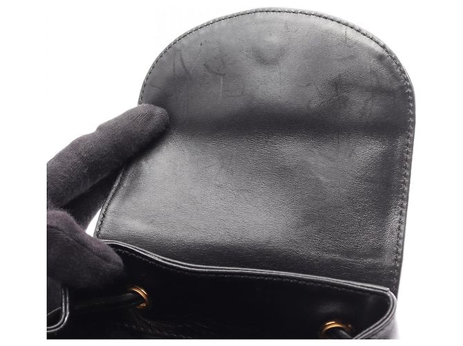 Zaino/Borsa Gucci Bamboo in pelle nera Nero - vista 5