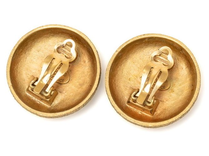 Chanel Vintage Coco Mark Ohrringe Golden - Ansicht 2