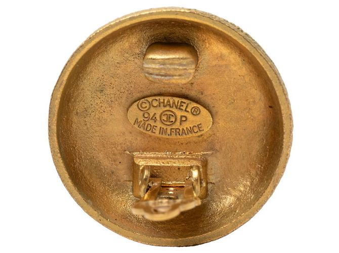 Chanel Vintage Coco Mark Ohrringe Golden - Ansicht 3