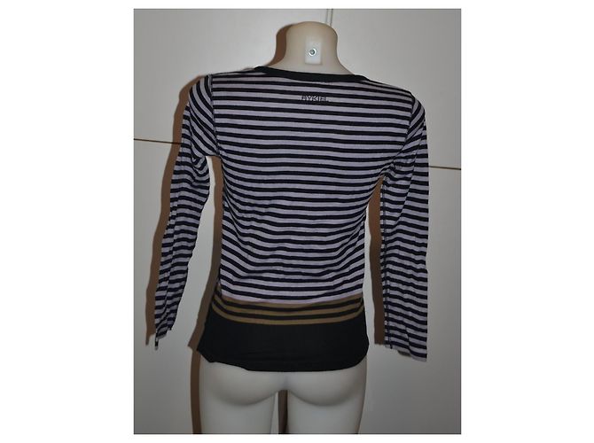 Sonia Rykiel Cardigan mit Streifen Schwarz Grau - Ansicht 3
