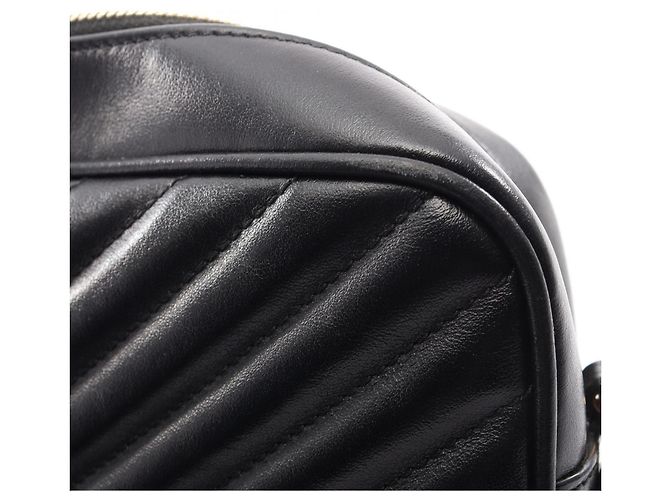 Borsa a Spalla Saint Laurent Paris LOU Monogram Nero - vista 10