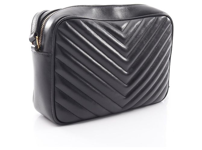 Borsa a Spalla Saint Laurent Paris LOU Monogram Nero - vista 2