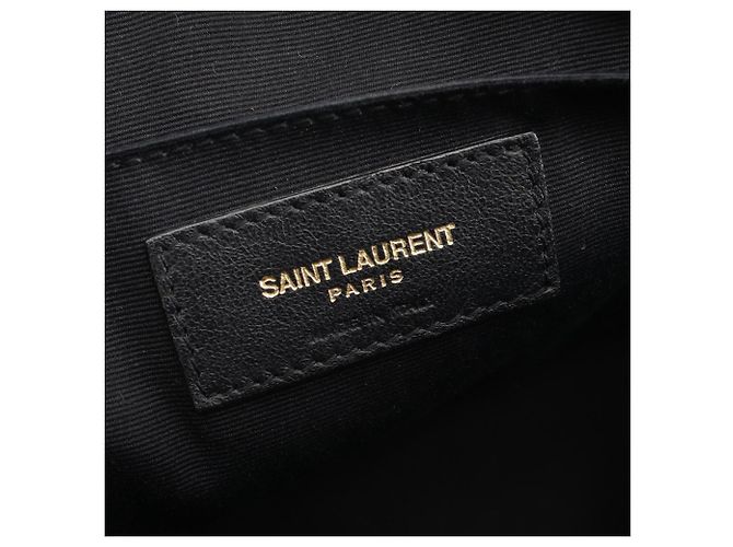 Borsa a Spalla Saint Laurent Paris LOU Monogram Nero - vista 4