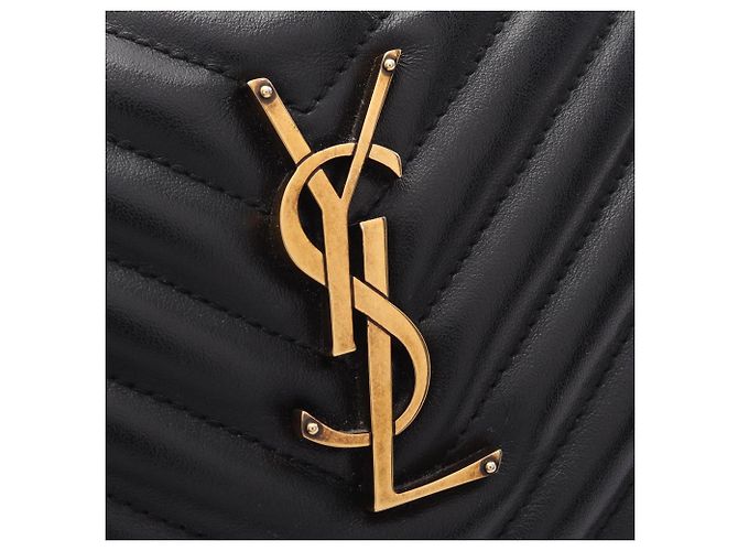 Borsa a Spalla Saint Laurent Paris LOU Monogram Nero - vista 5