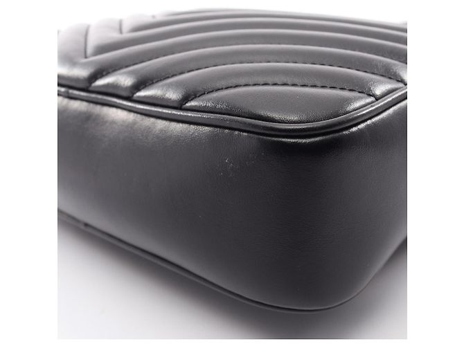 Borsa a Spalla Saint Laurent Paris LOU Monogram Nero - vista 7