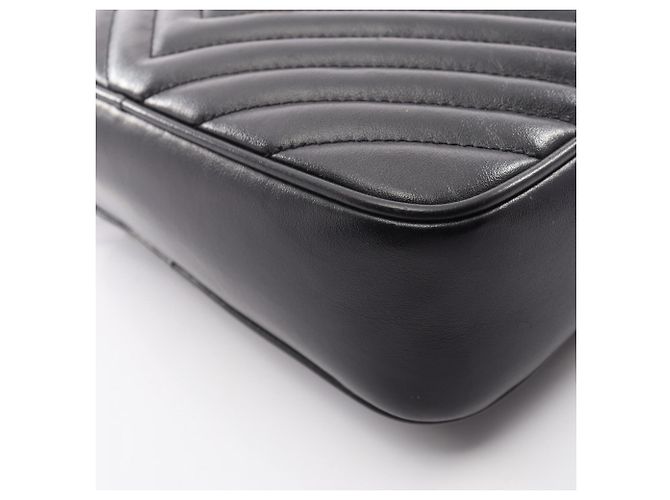 Borsa a Spalla Saint Laurent Paris LOU Monogram Nero - vista 8