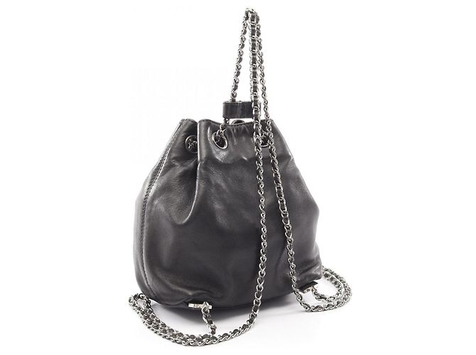 Zaino/Borsa a coulisse Chanel Coco Mark Small Nero - vista 2