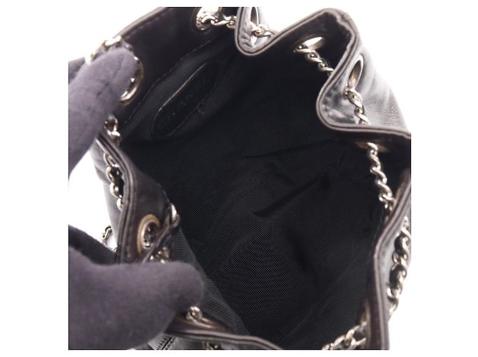Zaino/Borsa a coulisse Chanel Coco Mark Small Nero - vista 3