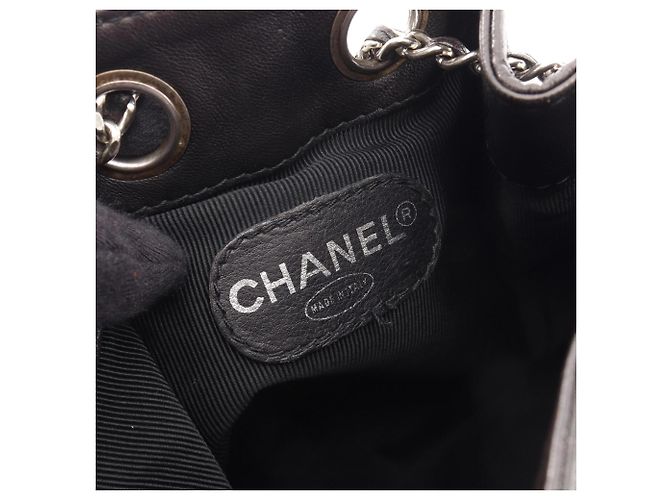 Zaino/Borsa a coulisse Chanel Coco Mark Small Nero - vista 4