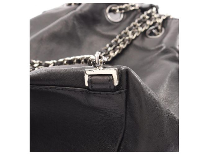 Zaino/Borsa a coulisse Chanel Coco Mark Small Nero - vista 7