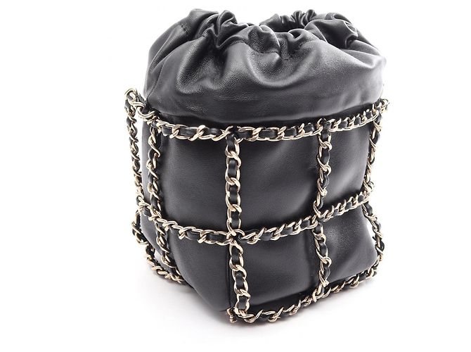 Borsa a tracolla con coulisse Chanel Coco Mark Nero - vista 2