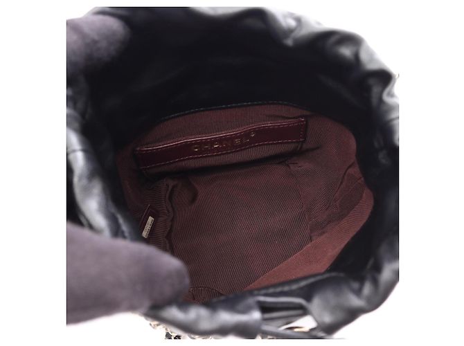 Borsa a tracolla con coulisse Chanel Coco Mark Nero - vista 3