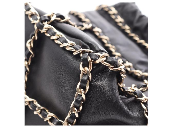 Borsa a tracolla con coulisse Chanel Coco Mark Nero - vista 6