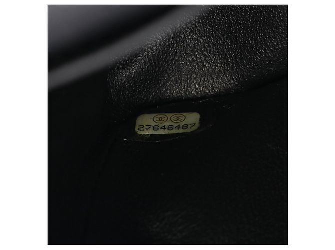 Borsa a Spalla Chanel Chevron V-stitch Double Flap Nero - vista 5
