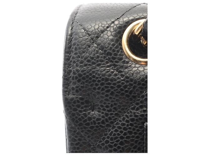 Timeless Borsa a Spalla Chanel Large Matelassé Classic Double Flap Nero - vista 12