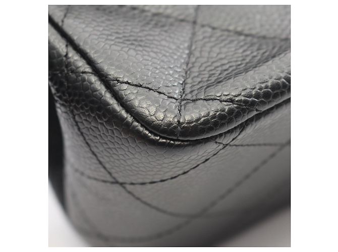 Borsa a tracolla Chanel Large Matelassé Classic Double Flap Nero - vista 6