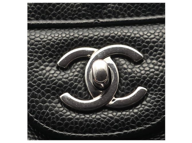Borsa a tracolla Chanel Large Matelassé Classic Double Flap Nero - vista 7