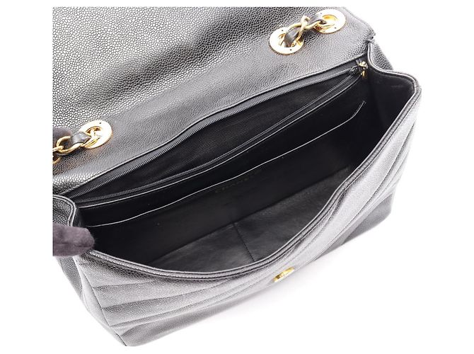 Timeless Borsa a tracolla Chanel Bias Stitch Coco Mark Nero - vista 3